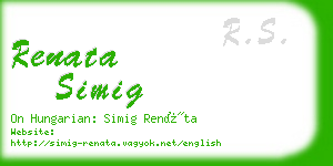 renata simig business card